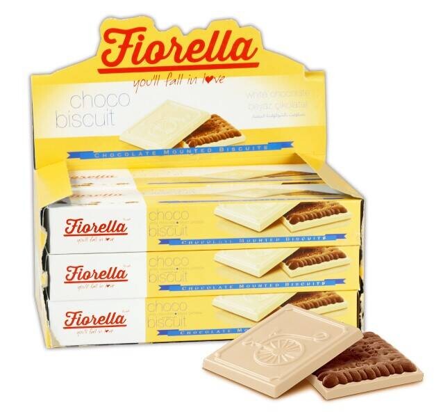 Fiorella Chocobiscuit Beyaz Çikolatalı Kakaolu Bisküvi 102 Gr. 6 Adet - 1