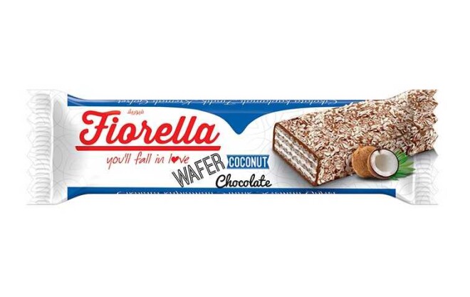 Fiorella coconut wafer covered with chocolate 26 grams - 24 pieces - 2