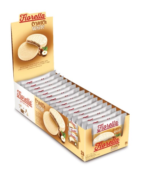 Fiorella Crunch Beyaz Çikolatalı Gofret 20 Gr. 24'lü (1 Paket) - 1