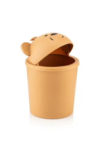 Fun Hippo Shaped Desktop Dustbin 2500 ml - Brown - 1