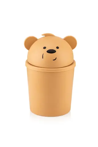 Fun Hippo Shaped Desktop Dustbin 2500 ml - Brown - 2