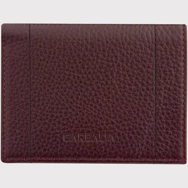 Garbalia Franklin Genuine Leather RFID Blocking Vertical Slim Design Men's Wallet - Guti Burgundy - 1