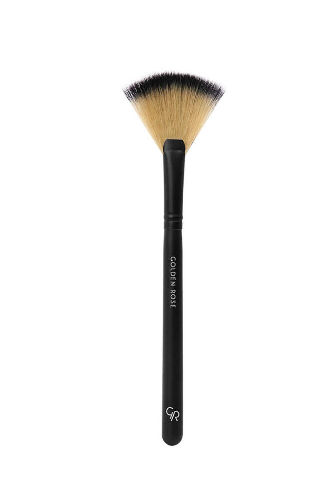 Golden Rose Fan Brush - 1