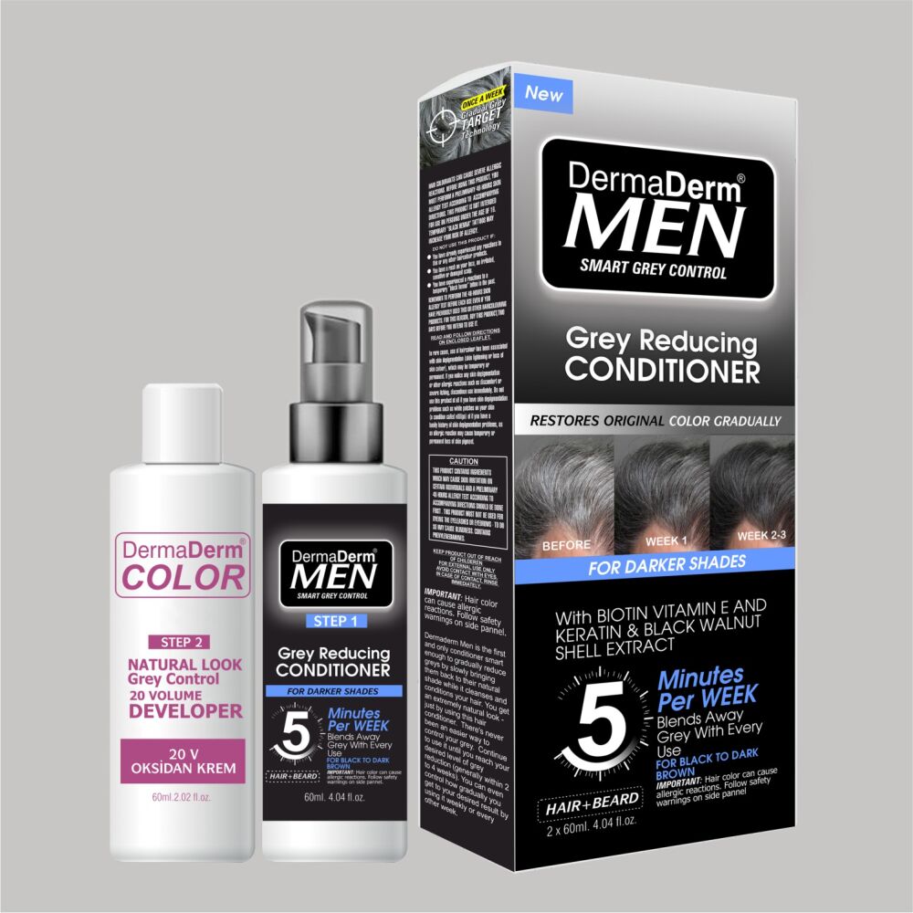 Dermaderm Gradually darkening hair for men - 1