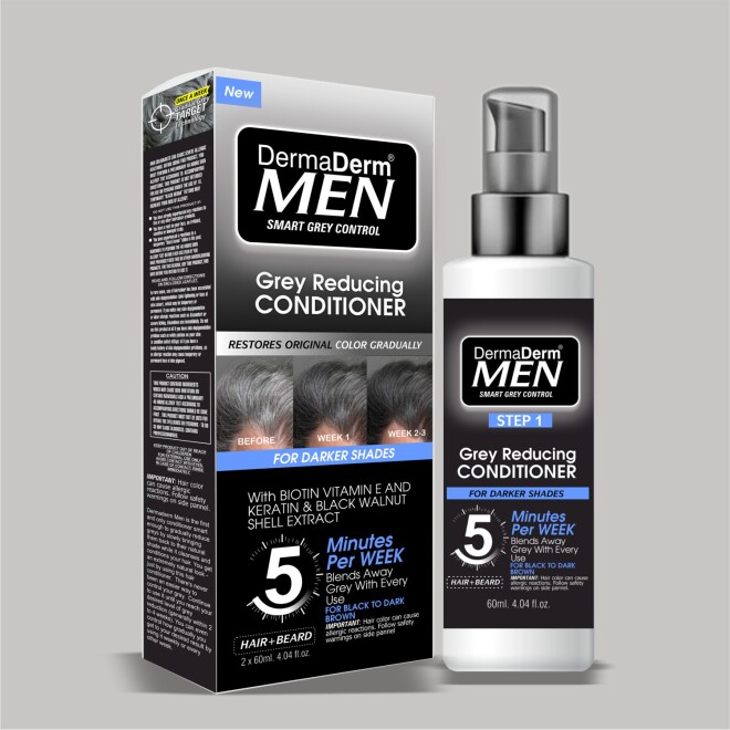 Dermaderm Gradually darkening hair for men - 2