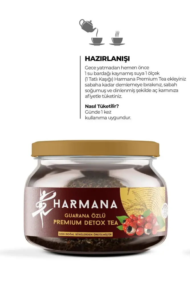 Guarana Özlü Premium Detox Tea 2 Aylık Kullanım 150 Gr - 1