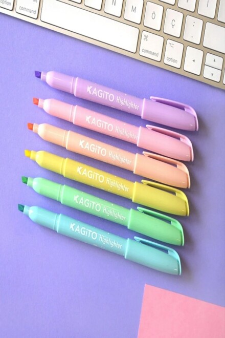 kagito Pastel Highlighter Kalem Seti 6’lı - 1