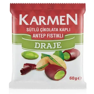 Karmen Sütlü Antep Fıstıklı Draje 60 gr- 12 adet - 1