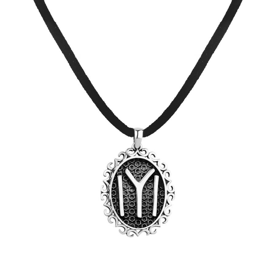 Kayı Size Stamped Silver Men's Necklace - 1