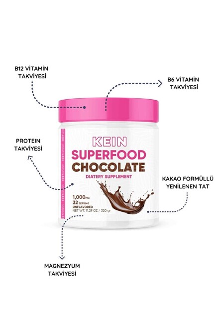 Kein Nutrition Kilo Aldırıcı Çikolata (kakao aromalı protein) Kein Superfood Chocolate 320gr - 2