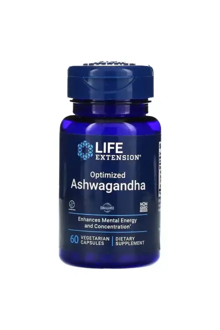 Life Extension 60 Vejetaryen Ashwagandha Kapsülü - 1