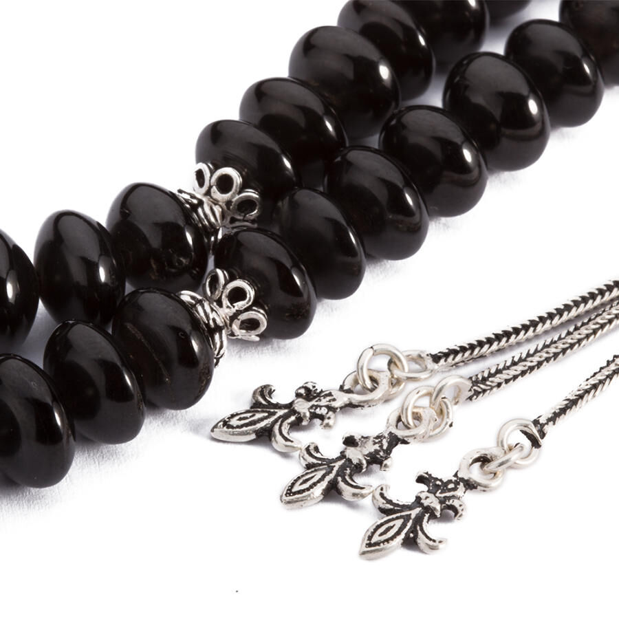 Luxurious lignite rosary, compact design, in the size of a bracelet - 3