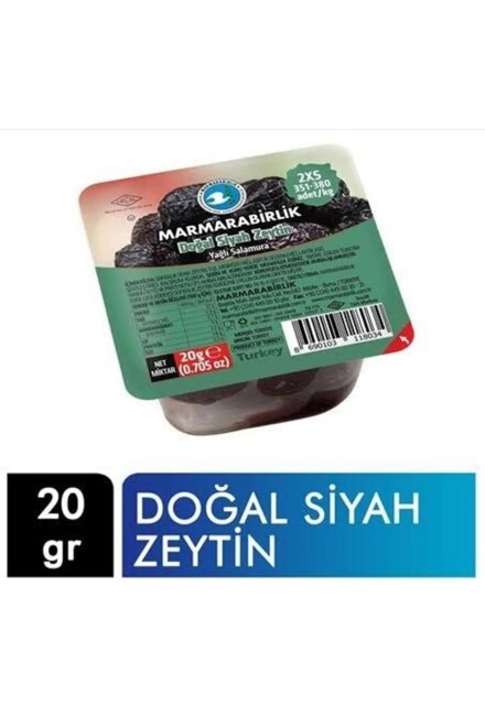 Marmarabirlik Kahvaltılık Salamura Piknik Siyah Zeytin 20 gram X 12 Adet - 2