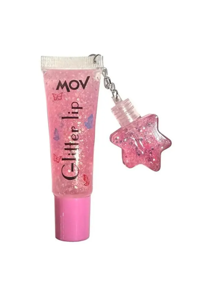 mauve Glitter Key Lip Gloss Pink - 1