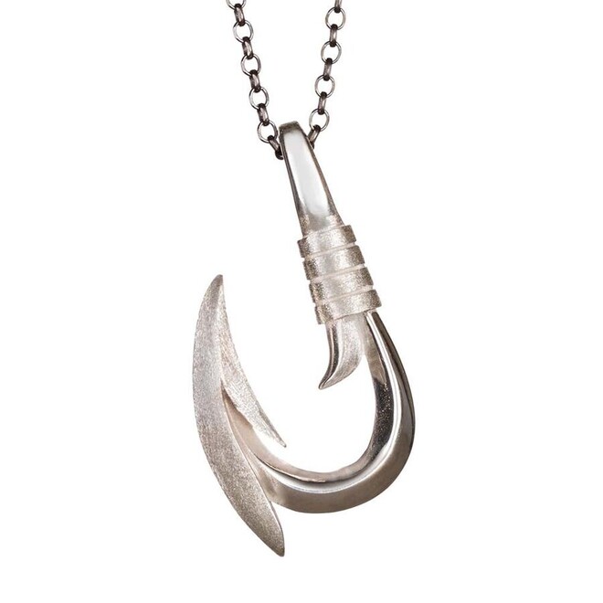 Men's 925 Sterling Silver Hook Necklace With Thick Chain - 1