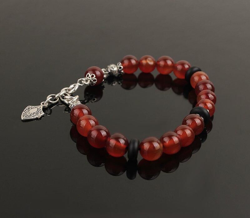 Men's bracelet with a distinctive agate stone - 1