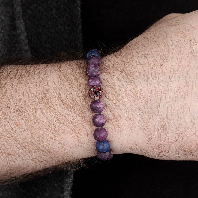 Men's Bracelet with Amethyst Stone - 1