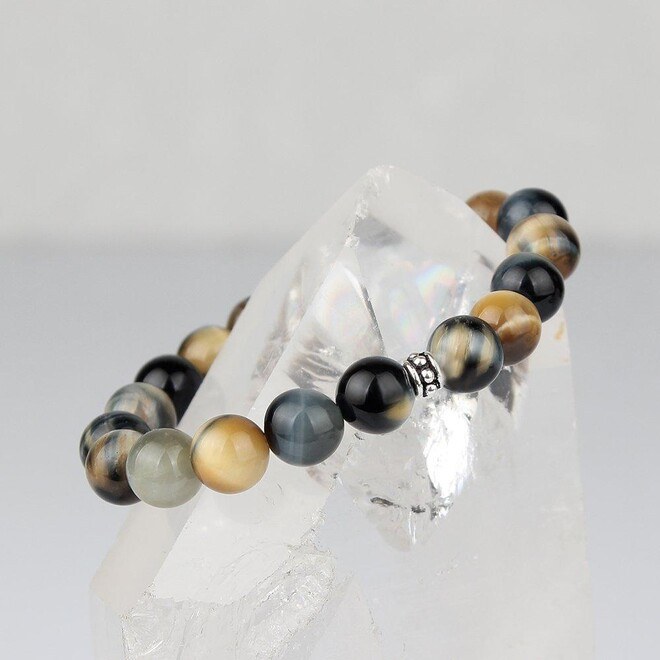 Men's bracelet with natural agate stone - 1