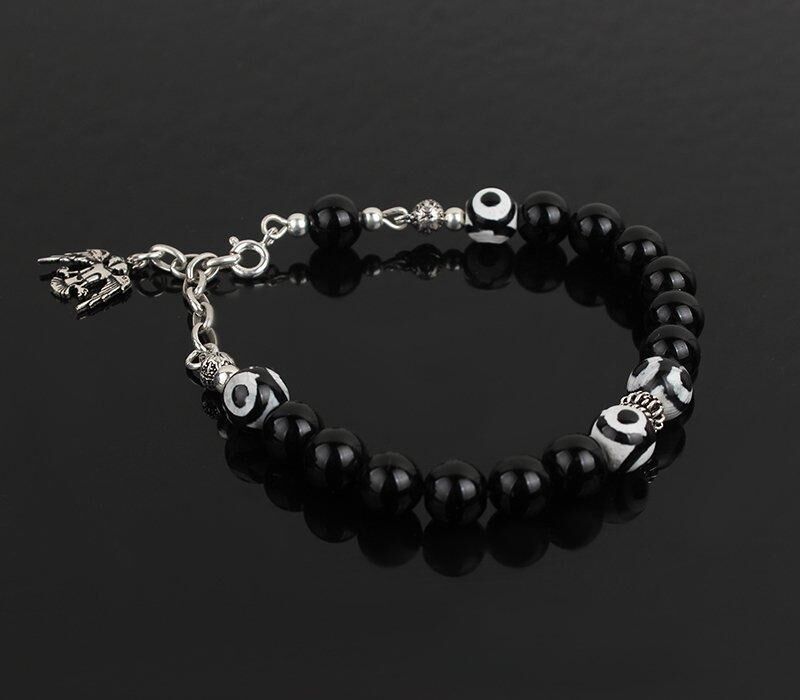 Men's bracelet with onyx stone and onyx - 1