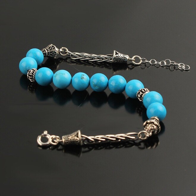 Men's Bracelet with Turquoise Stone - 2