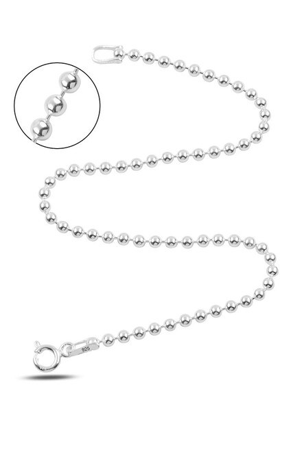 Men's silver bracelet from circular rings - 2