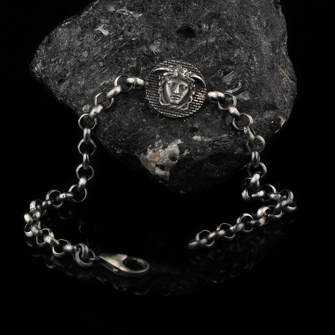 Men's Silver Bracelet with a Distinctive Design - 2