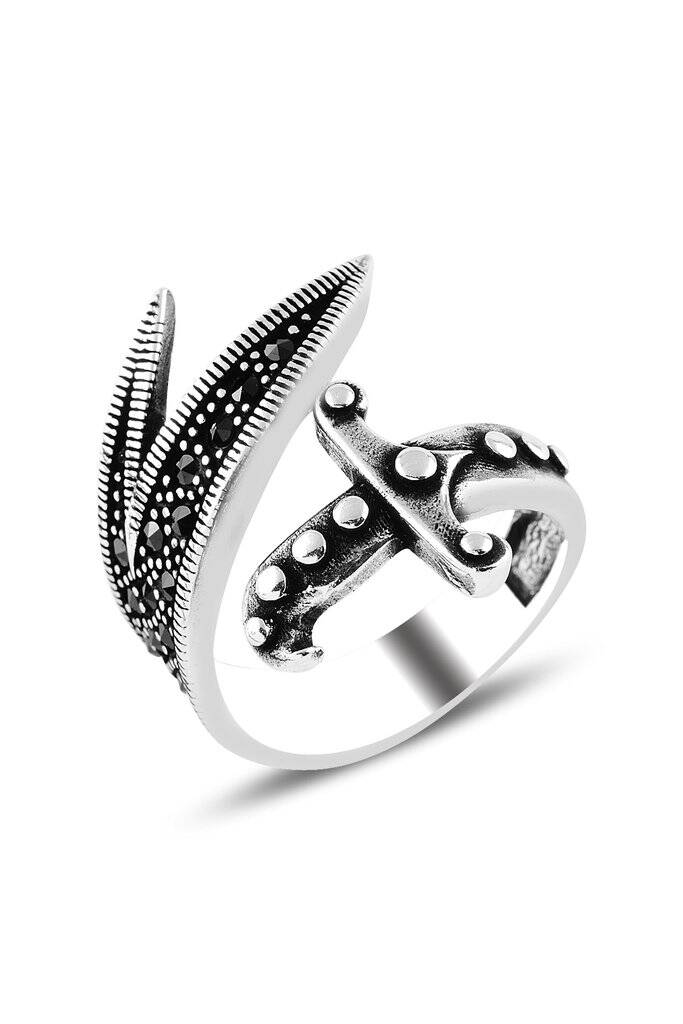 Solid Sterling Silver 925 Cuff Bracelet for Men Zulfiqar 