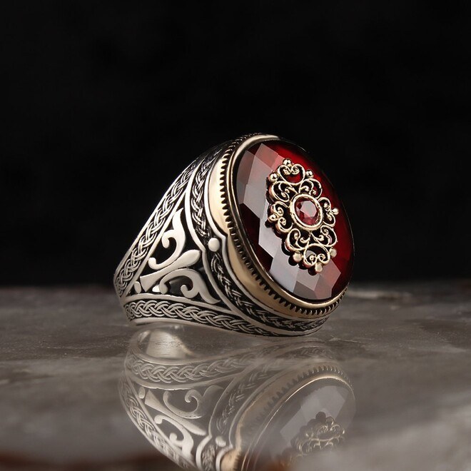 Bozkurt Sign Sterling Silver Men's Ring