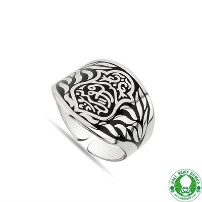 Men's sterling silver ring from Nali Sharif model Zinger Oksha decorated with pinky hand - 2