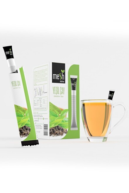 Mesh Stick Natural Green Tea Without Additives - 2 Packs * 16 Sticks - 3