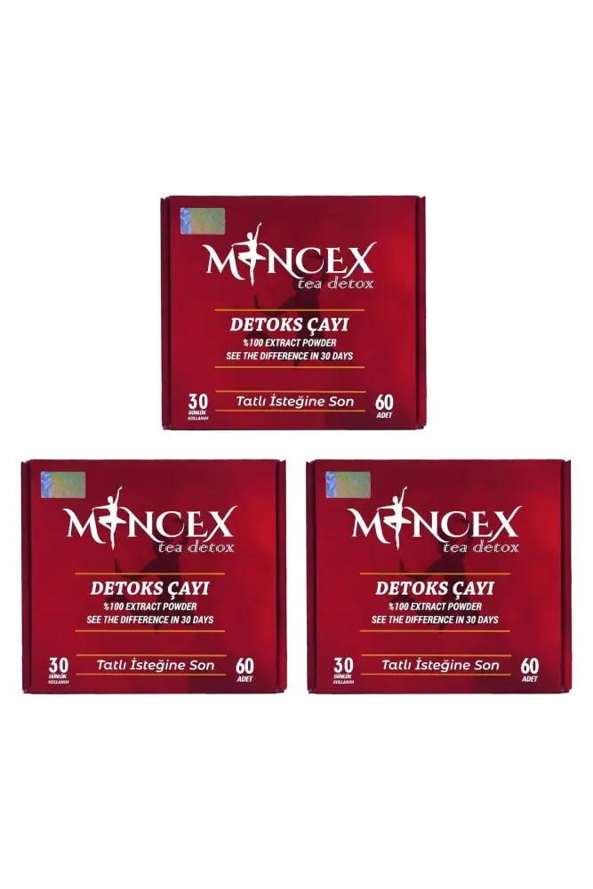 Mincex Detoks Çayı 3 Kutu ( 180 Adet Şase ) - 1