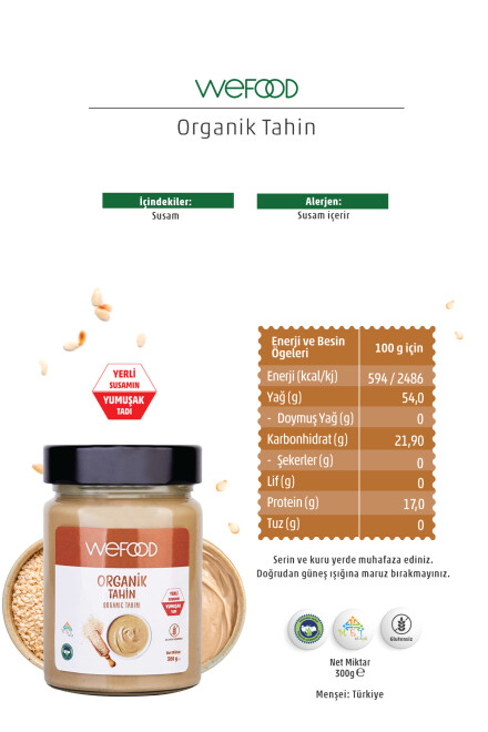 Organic sesame tahini - 300 Grams - 3