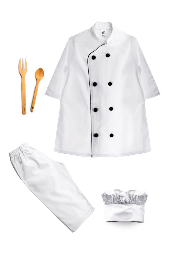 OulabiMir Chef Costume Kids Outfit - 2