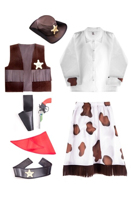 OulabiMir Girl Cowboy Costume Kids Outfit - 2