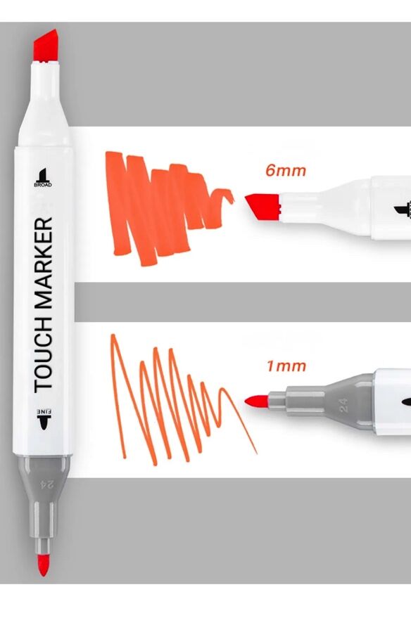 Pack of 80 double tip markers with case - 2