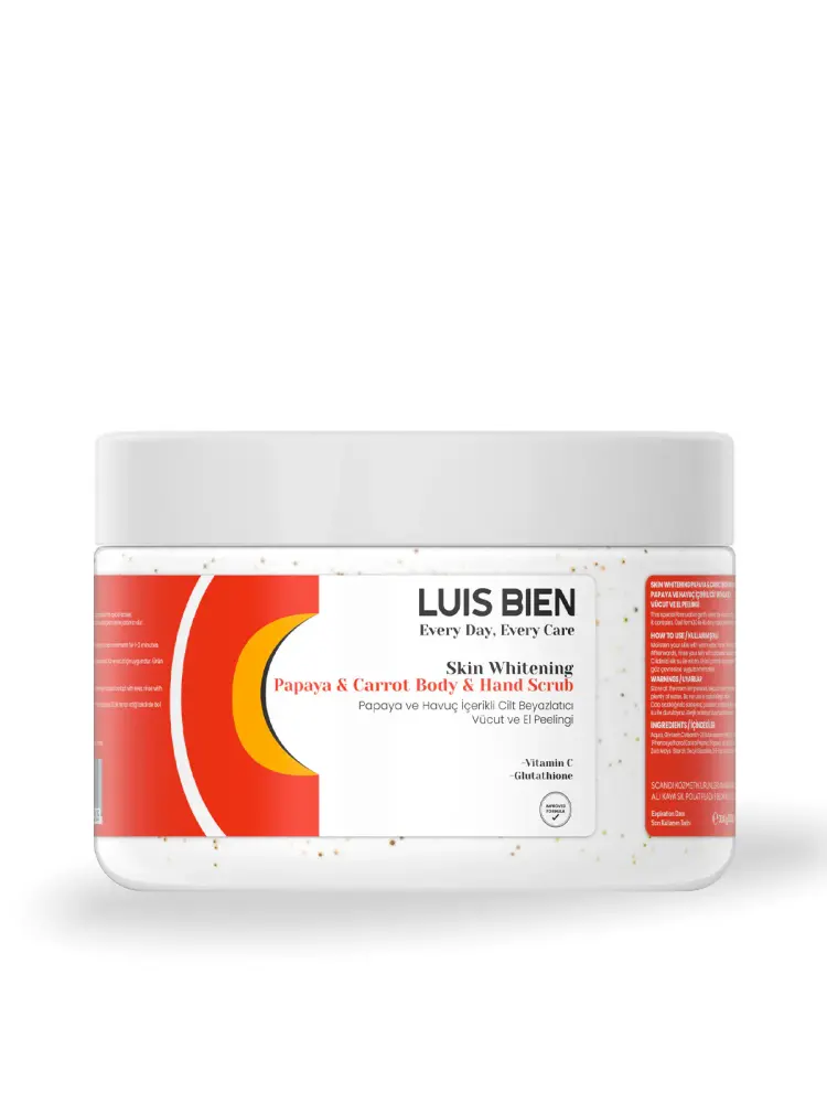 Luis Bein Papaya and Carrot Skin Whitening Body and Hand Scrub - 1