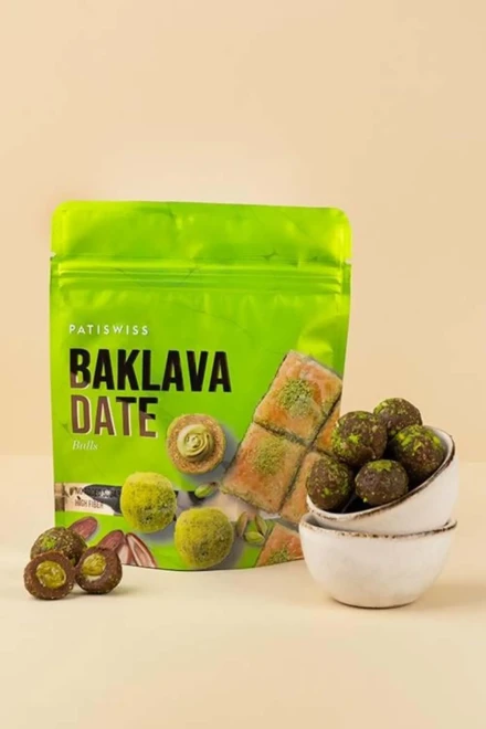 Patiswiss Baklava Date Date Ball with Pistachios Without Added Sugar 90g - 3