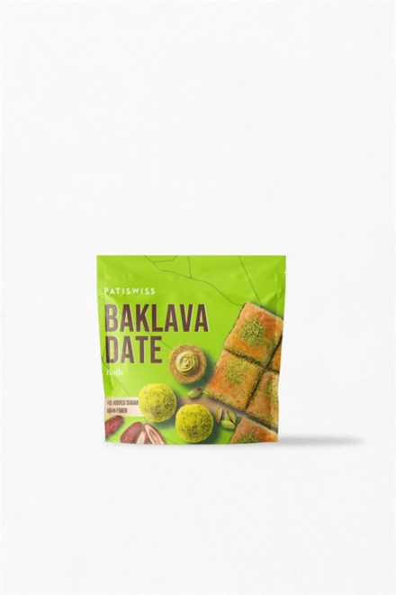 Patiswiss Baklava Date Şeker Ilavesiz Antep Fıstıklı Hurma Topu 90g - 1