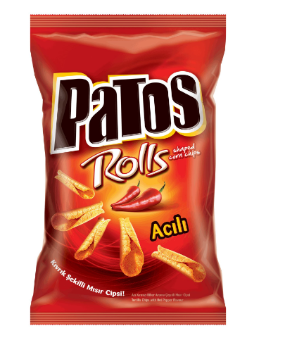 Patos Rolls Acı Biber Aromalı Çeşnili Mısır Cipsi 109 G - 1