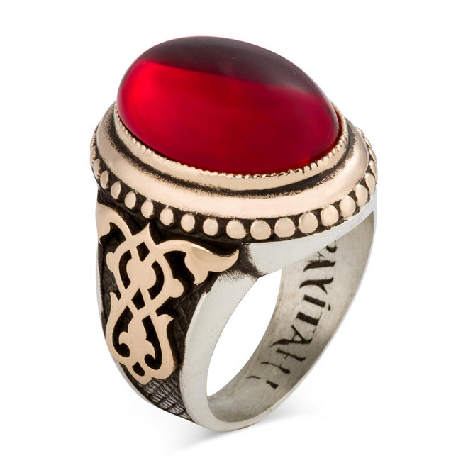 Payitaht Abdulhamid Series Tahsin Pasha Ring with Red Stone - 1