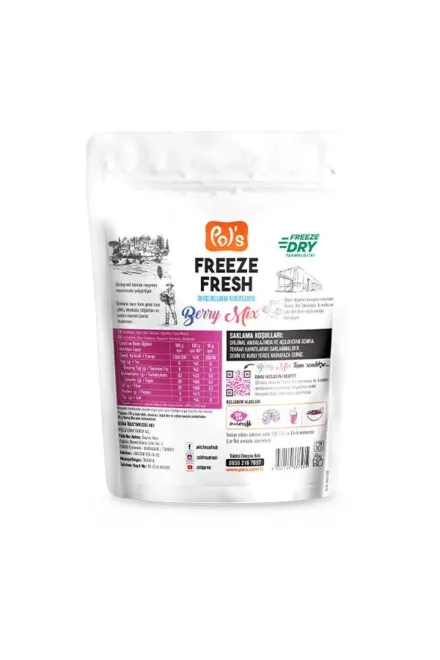 Pol's Freeze Fresh Berry Mix 16 G, Fruit Mix 20 G, Çilek 15 G - 5