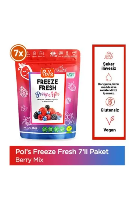 Pol's Freeze Fresh Berry Mix 16 g x 7 adet - 1