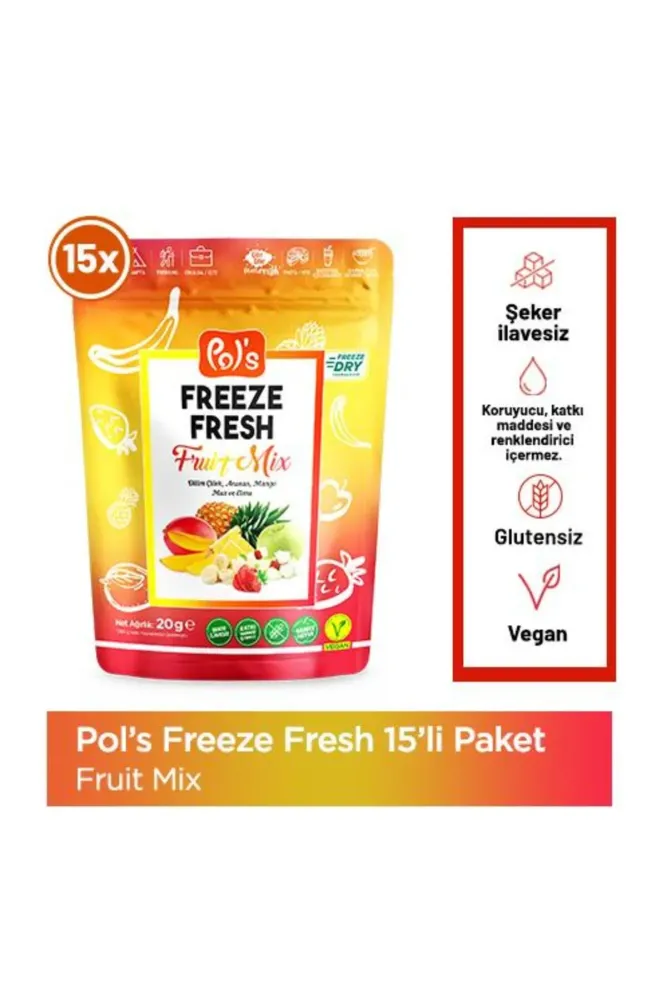 Pol's Freeze Fresh Fruit Mix 20 G X 15 Adet - 1