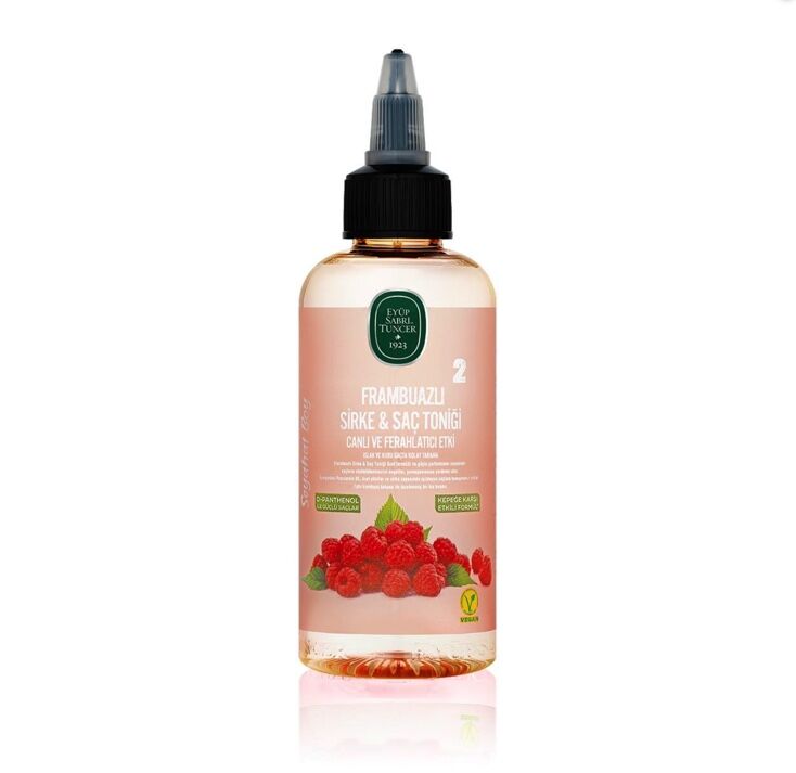 Raspberry vinegar tonic for hair strengthening 100 ml - Travel Size - 1