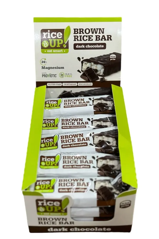 Rice Up Dark Chocolate-Coated Puffed Rice Bar - 20 PCS - 1