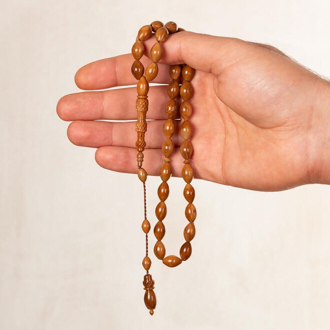 Rosary made of Kuka with brown colored beads - 3