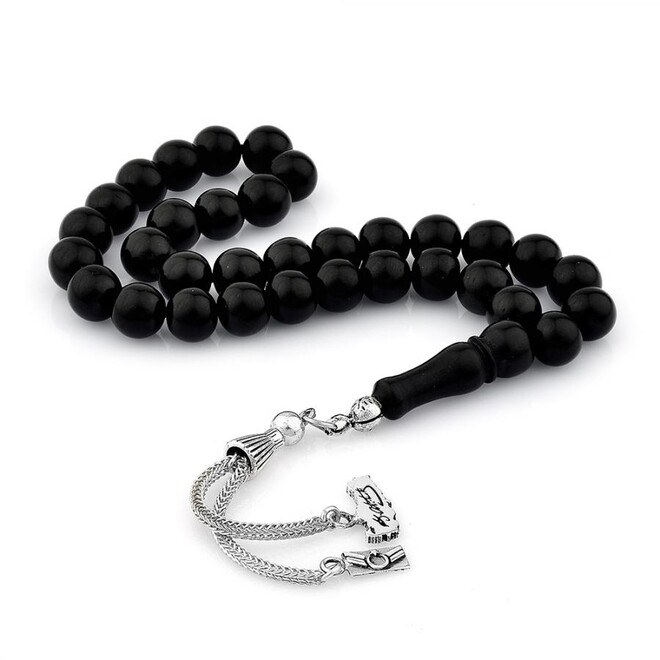 Rosary made of lignite stone decorated with Ataturk's signature - 2