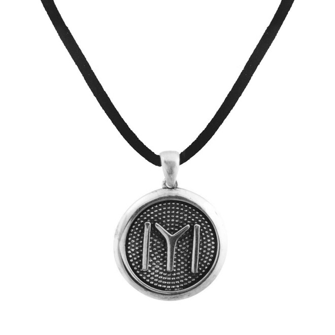 Round Cut Kayi Length Silver Men's Necklace - 1