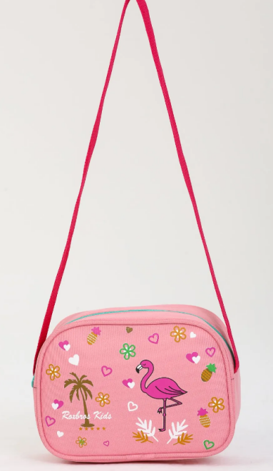 Roxbros Pink Flamingo Primary School Bag + Lunch Box for Girls - 2