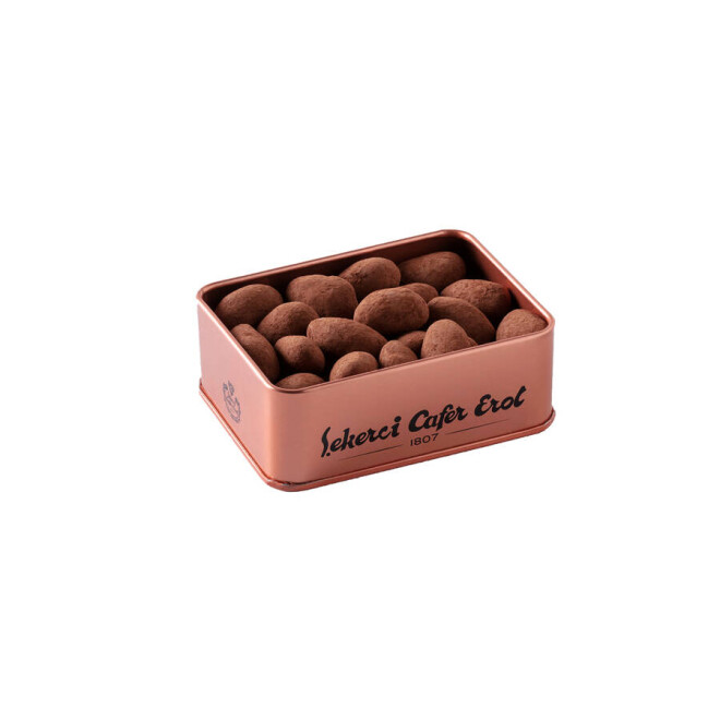 şekerci cafer Cocoa Cinnamon Princess Almond Dragee in Bronze Tin - 2